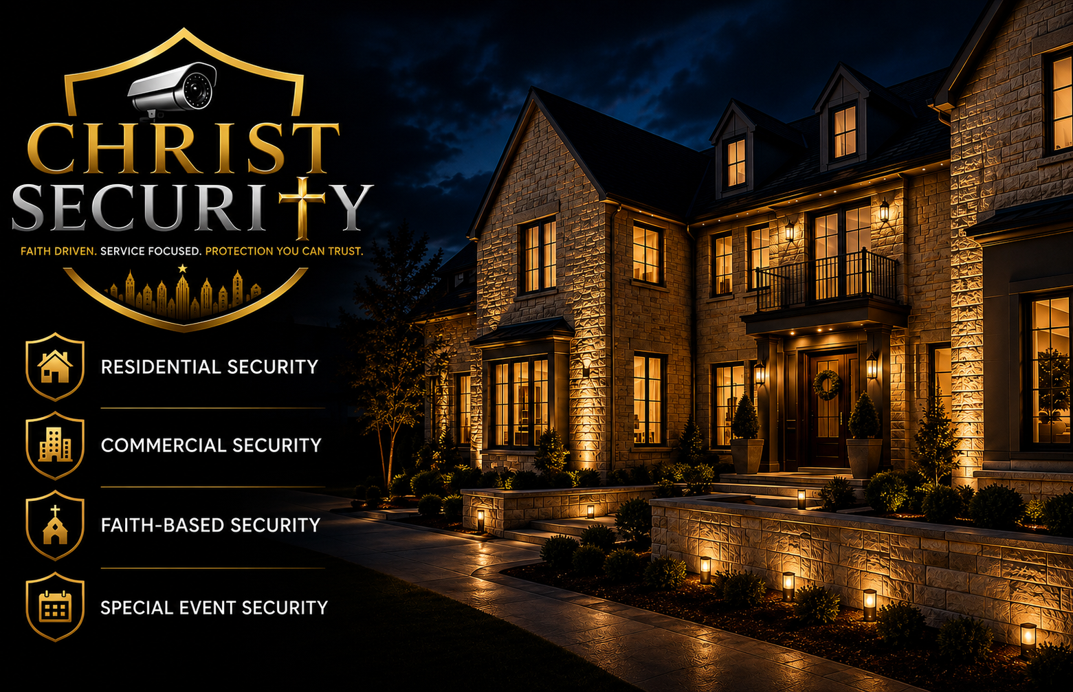 Christ Security residential security promotional graphic